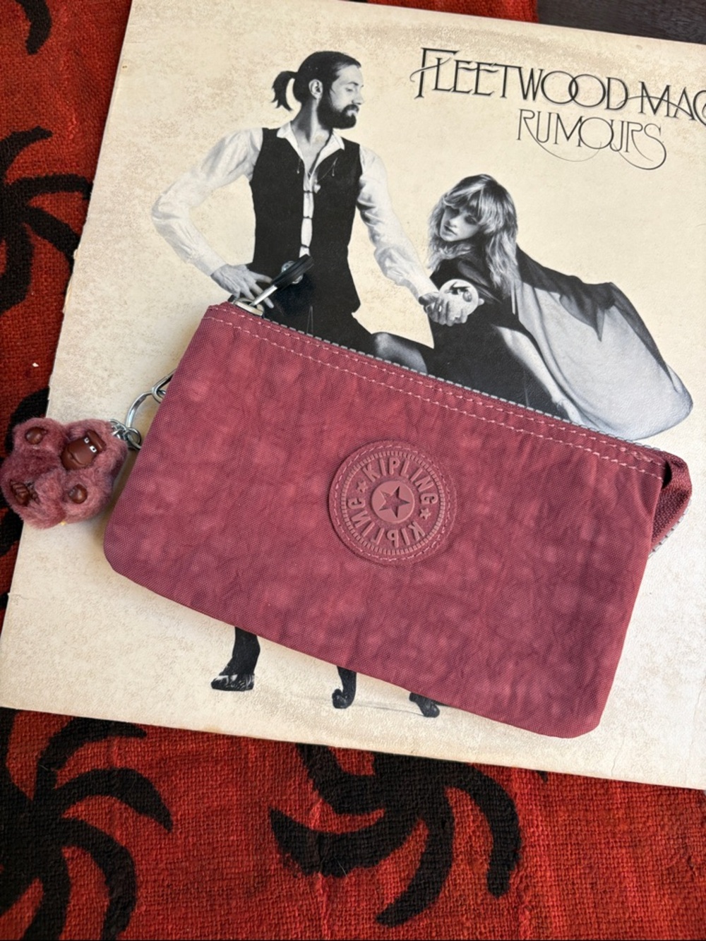 Kipling Creativity Large Pouch in Lounge Wine